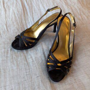 Nine West Satin Strappy High Heel Shoes